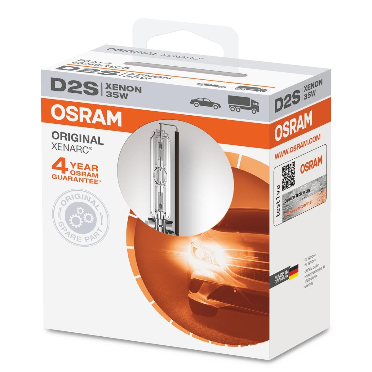 OSRAM Glühlampe, Fernscheinwerfer VW,AUDI,MERCEDES-BENZ 66240-1SCB von Osram