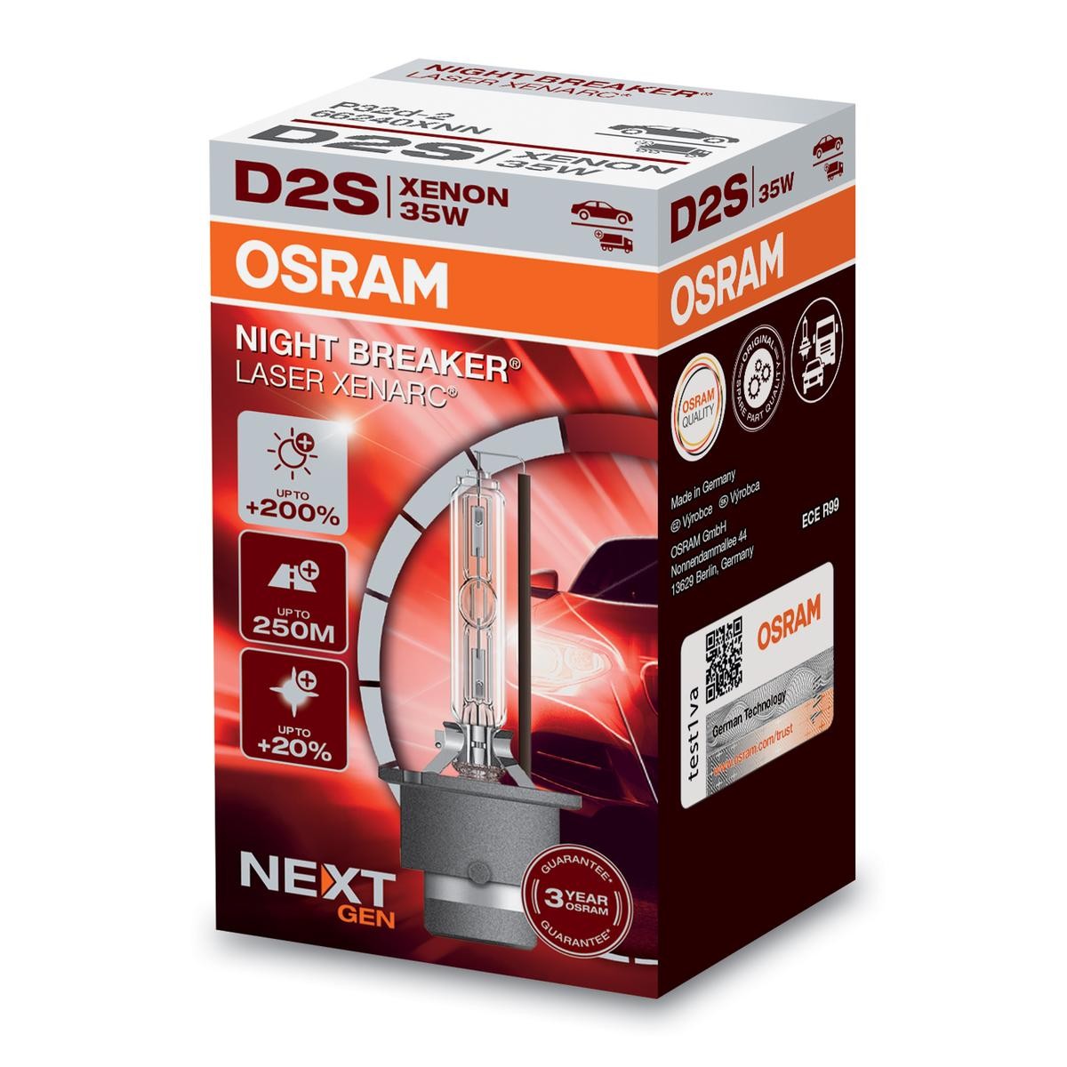 OSRAM Glühlampe, Fernscheinwerfer VW,AUDI,MERCEDES-BENZ 66240XNN von Osram