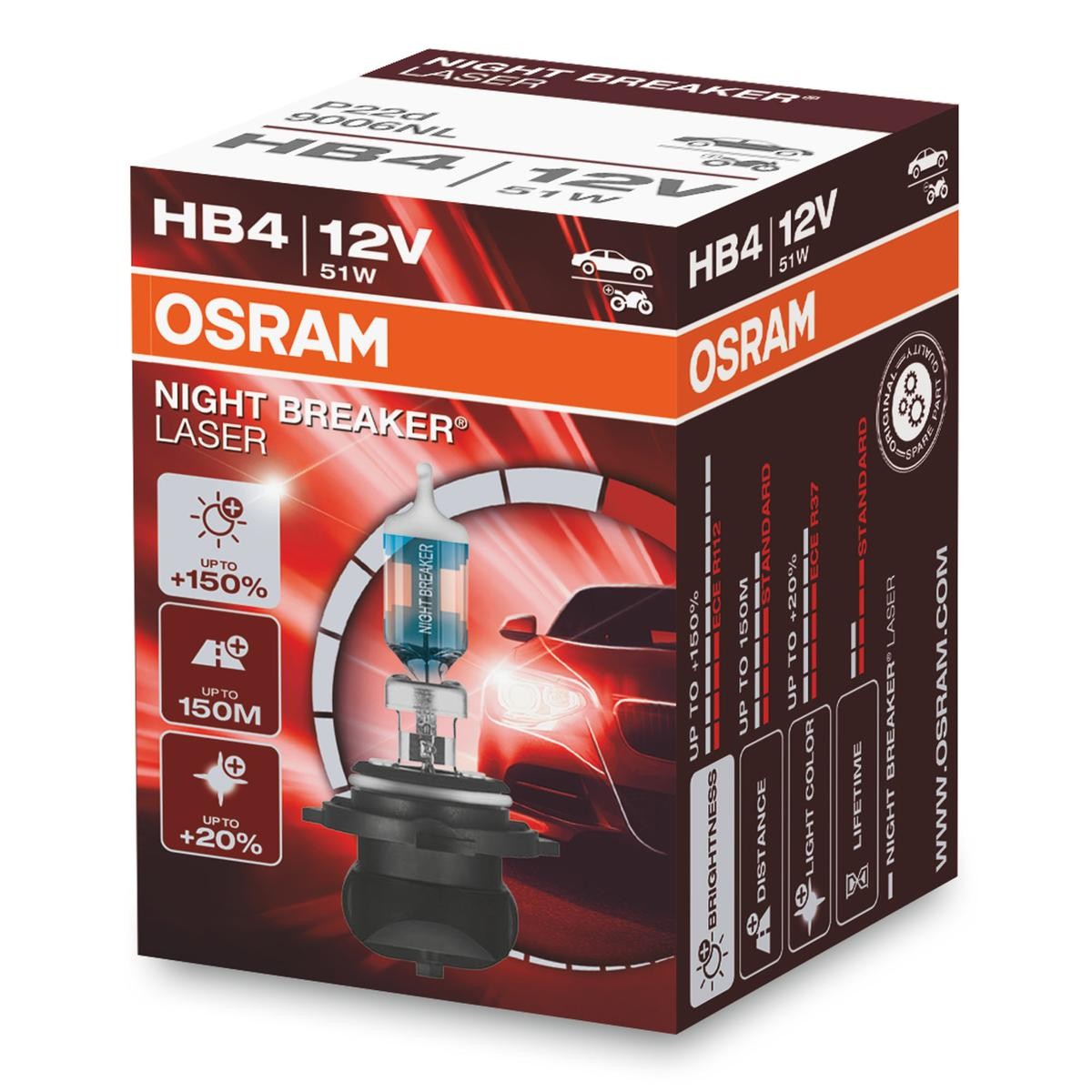 OSRAM Glühlampe, Fernscheinwerfer VW,MERCEDES-BENZ,BMW 9006NL von Osram
