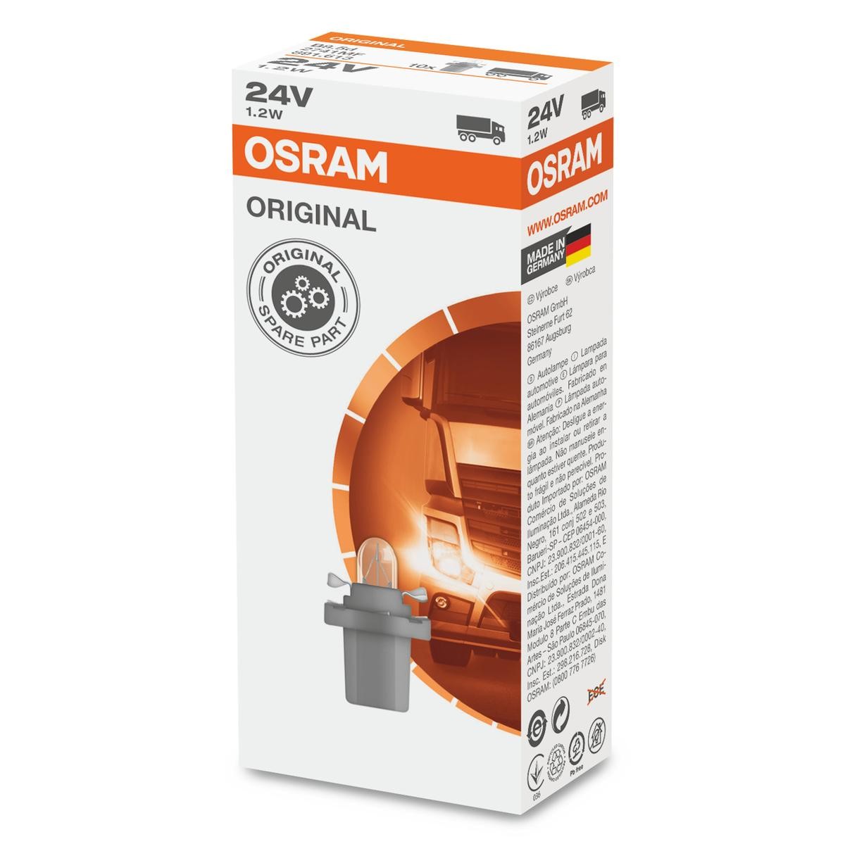 OSRAM Glühlampe, Instrumentenbeleuchtung  2741MF von Osram