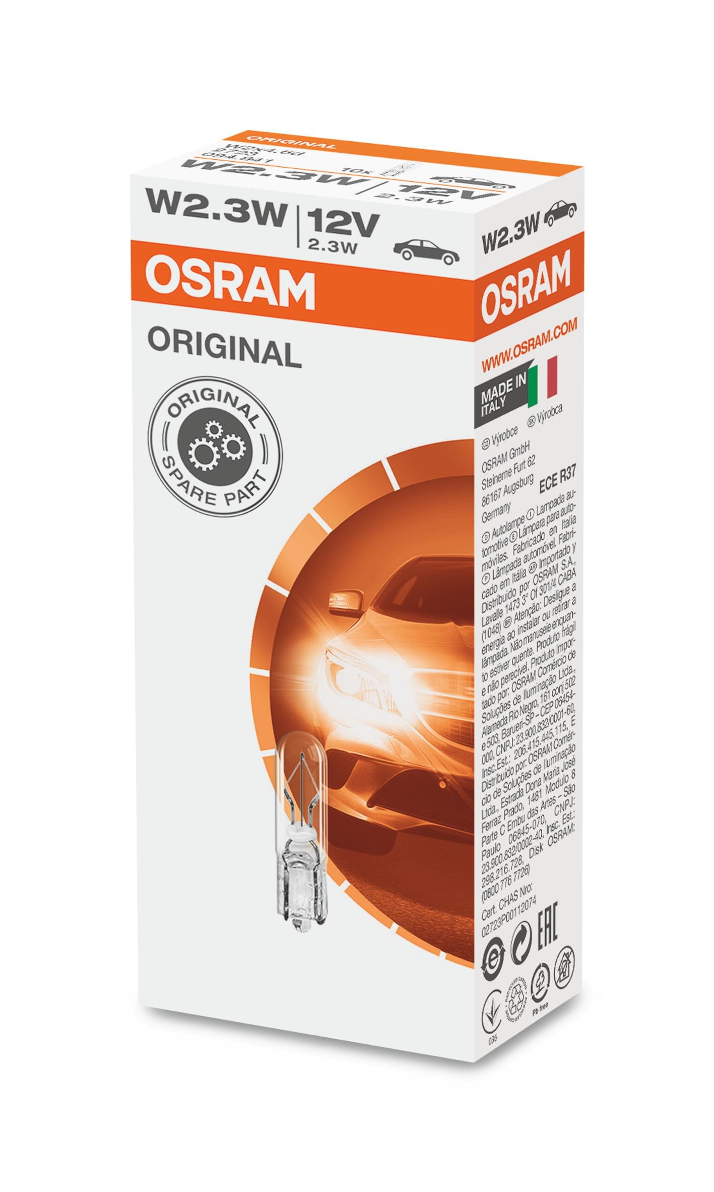 OSRAM Glühlampe, Instrumentenbeleuchtung ORIGINAL Dacheinbau (2723) von Osram