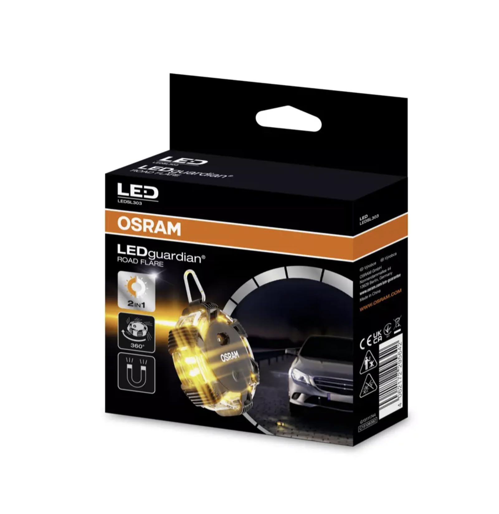 OSRAM LEDguardian® Road Flare - Warnleuchte, Orange von Osram