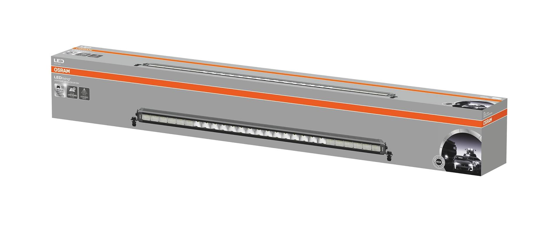 OSRAM LEDriving® Lightbar VX750-CB SR SM, LED Zusatzscheinwerfer für Nah- und Fernlicht, combo, 6000K, 4600lm, Lichtstrahl bis zu 410m, 12V/24V, ECE Zulassung von Osram