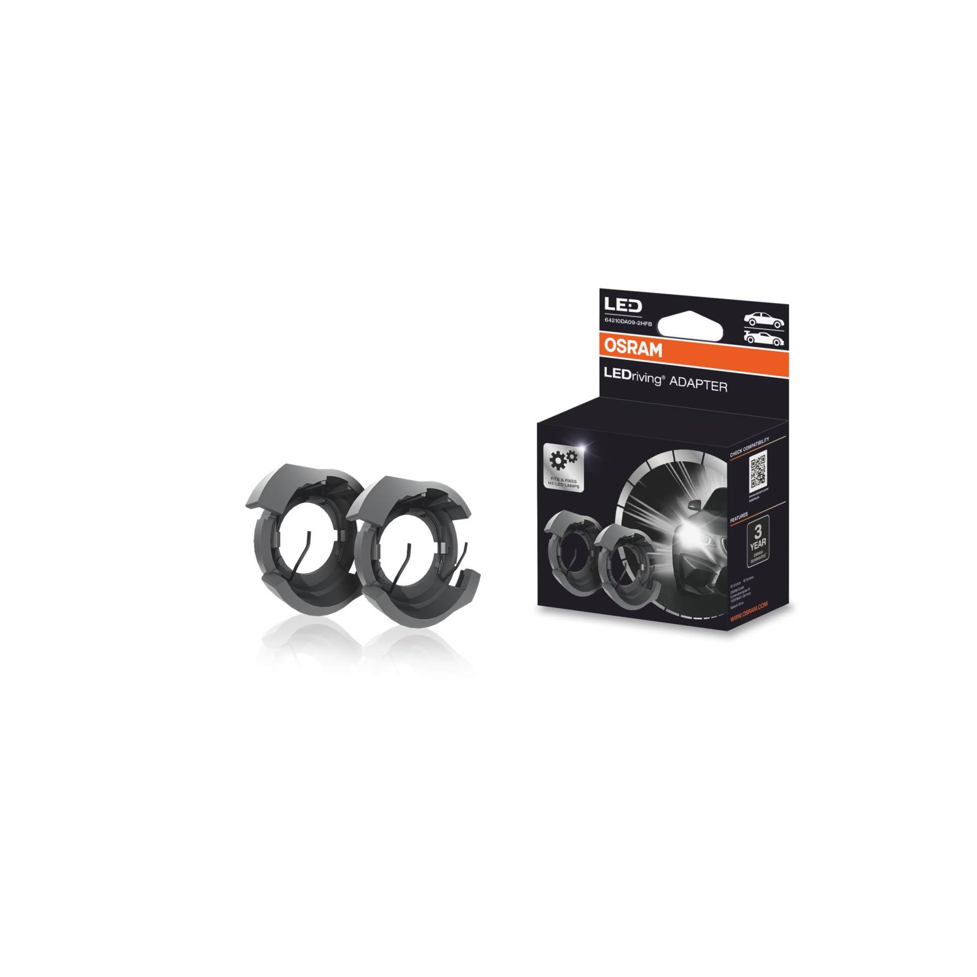 OSRAM LEDriving ADAPTER für NIGHT BREAKER H7-LED; 64210DA09; Lampenhalterung, Bianco OSRAM LEDriving ADAPTER für NIGHT BREAKER H7-LED; 64210DA09; Lampenhalterung, Bianco von Osram