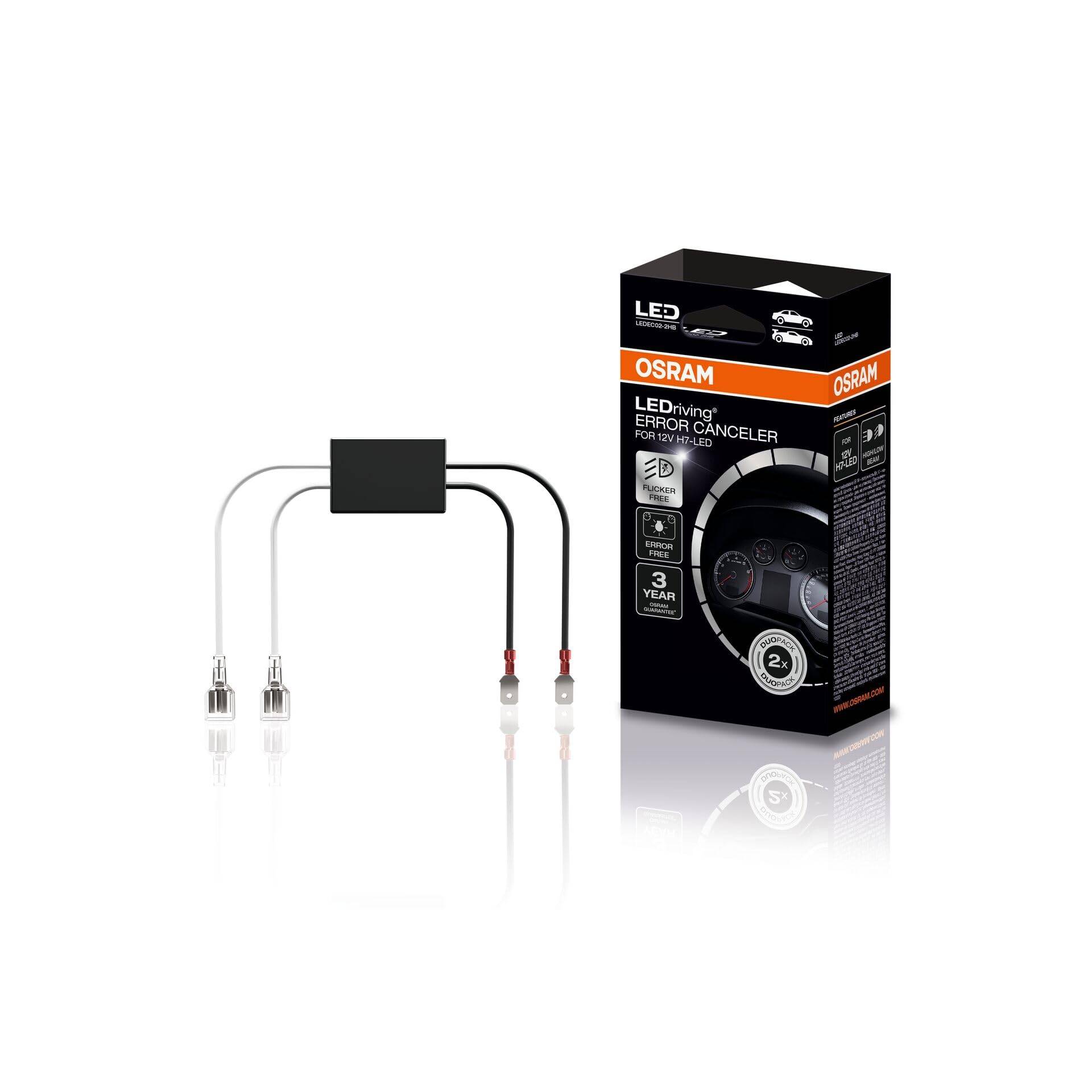 OSRAM LEDriving ERROR CANCELER LEDEC02-2HB, umgeht das Lampenausfallerkennungssystem für LED Retrofit Lampen; Zubehör für 12V H7 LED Lampen OSRAM LEDriving ERROR CANCELER LEDEC02-2HB, umgeht das Lampenausfallerkennungssystem für LED Retrofit Lampen; Zubehör für 12V H7 LED Lampen von Osram