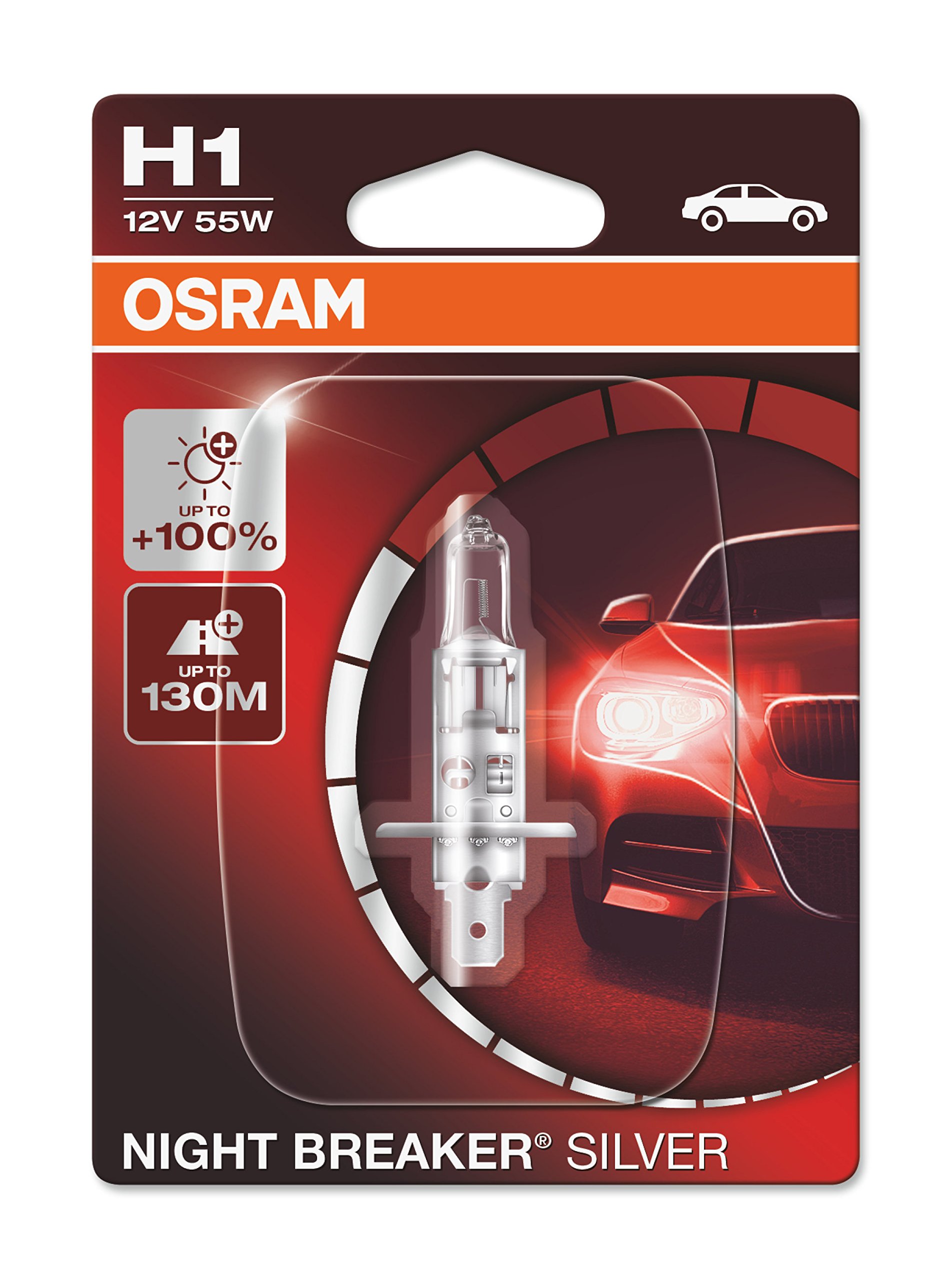 Osram Night Breaker Silver Halogen Birne - H1 - 12V/55W - Pro Stück von Osram