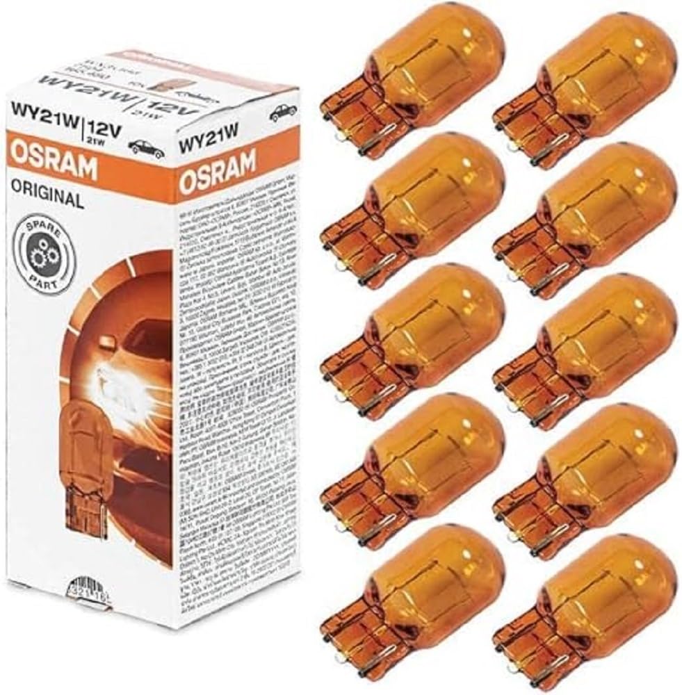 Osram ORIGINAL Blinklichtlampe WY21W, 7504, 12V, 10er Faltschachtel, Arancio von Osram