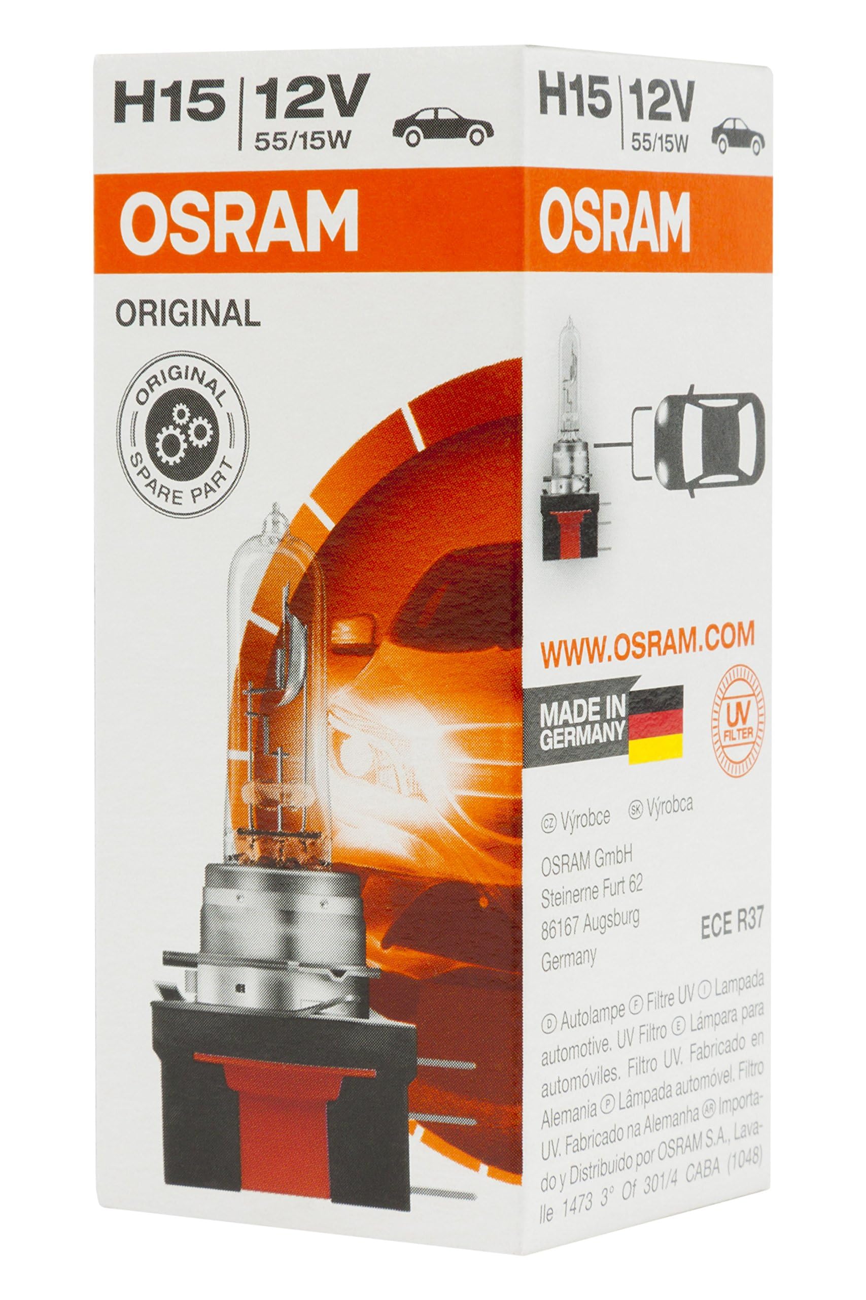 Osram ORIGINAL H15, 64176, 12V, 1er Faltschachtel, Weiß (Weiß) Osram ORIGINAL H15, 64176, 12V, 1er Faltschachtel, Weiß (Weiß) von Osram