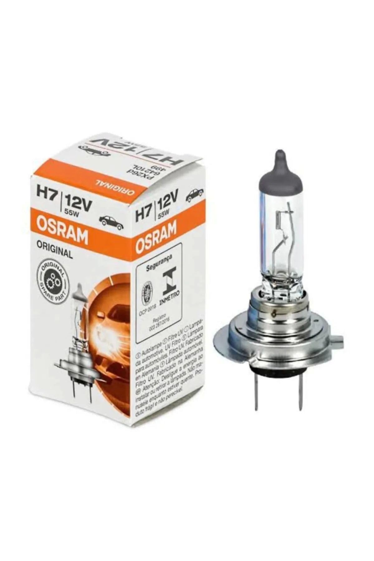 Osram ORIGINAL H7, Halogen-Scheinwerferlampe, 64210, 12V PKW, Faltschachtel (1 Stück) von Osram