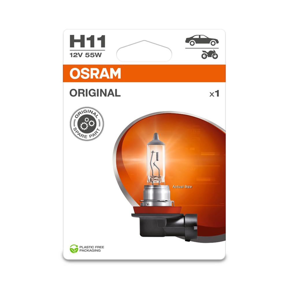Osram ORIGINAL LINE 12V, H11, Halogen-Scheinwerferlampe, Einzelblister, white Osram ORIGINAL LINE 12V, H11, Halogen-Scheinwerferlampe, Einzelblister, white von Osram