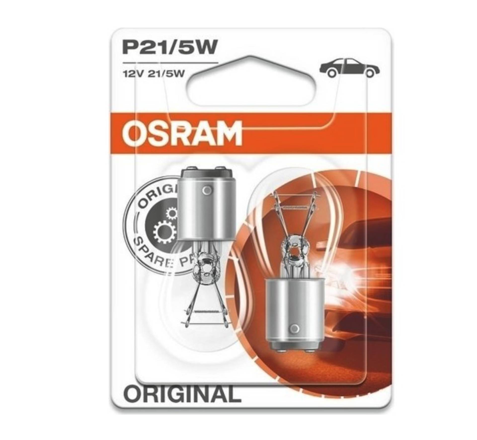 Osram ORIGINAL P21/5W,Halogen Sonderlampe,für Autos, 7528-01B, 12V, Doppelblister von Osram