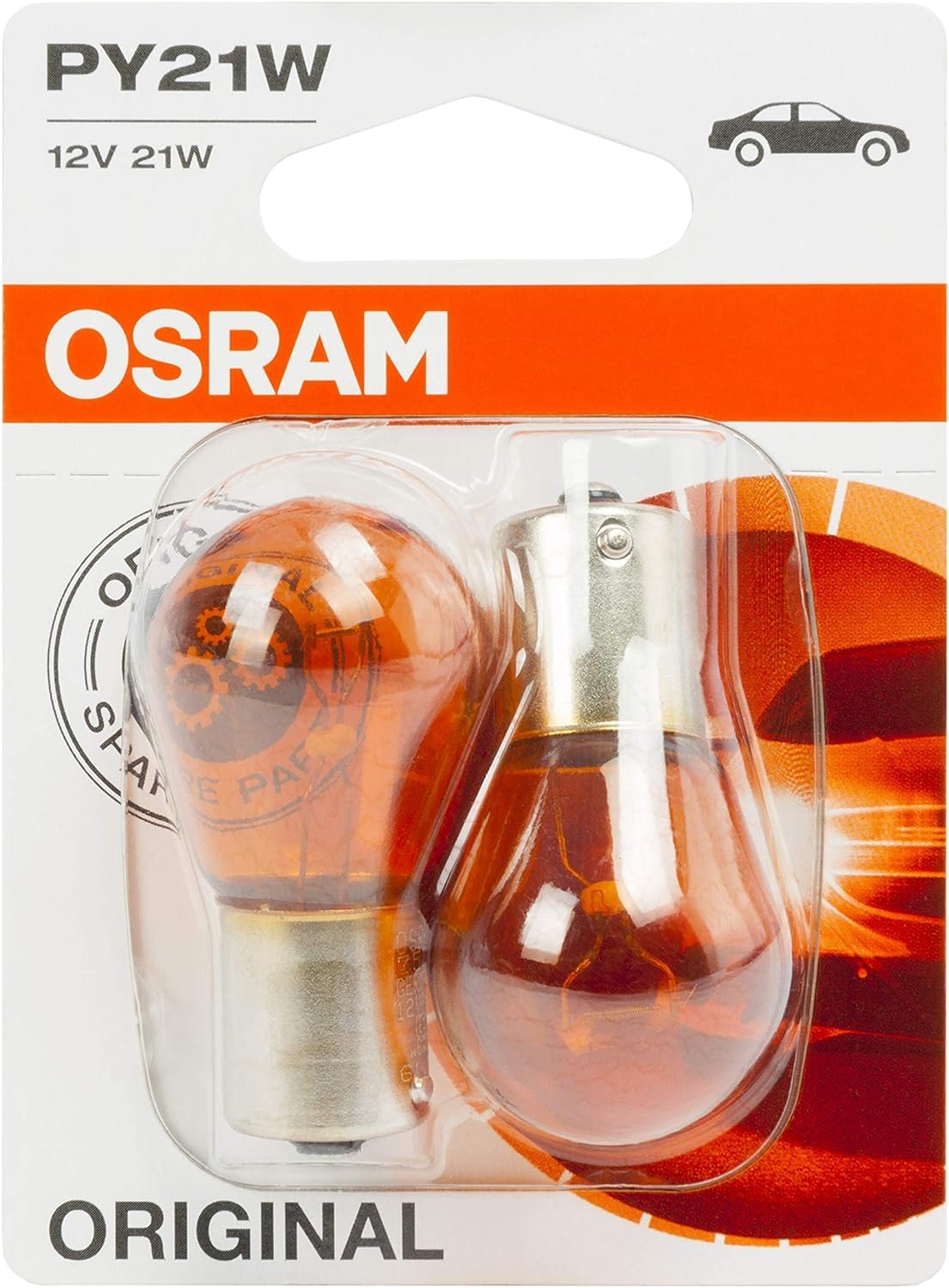 Osram ORIGINAL PY21W,Sonderlampe, 7507-02B, 12V, Doppelblister von Osram