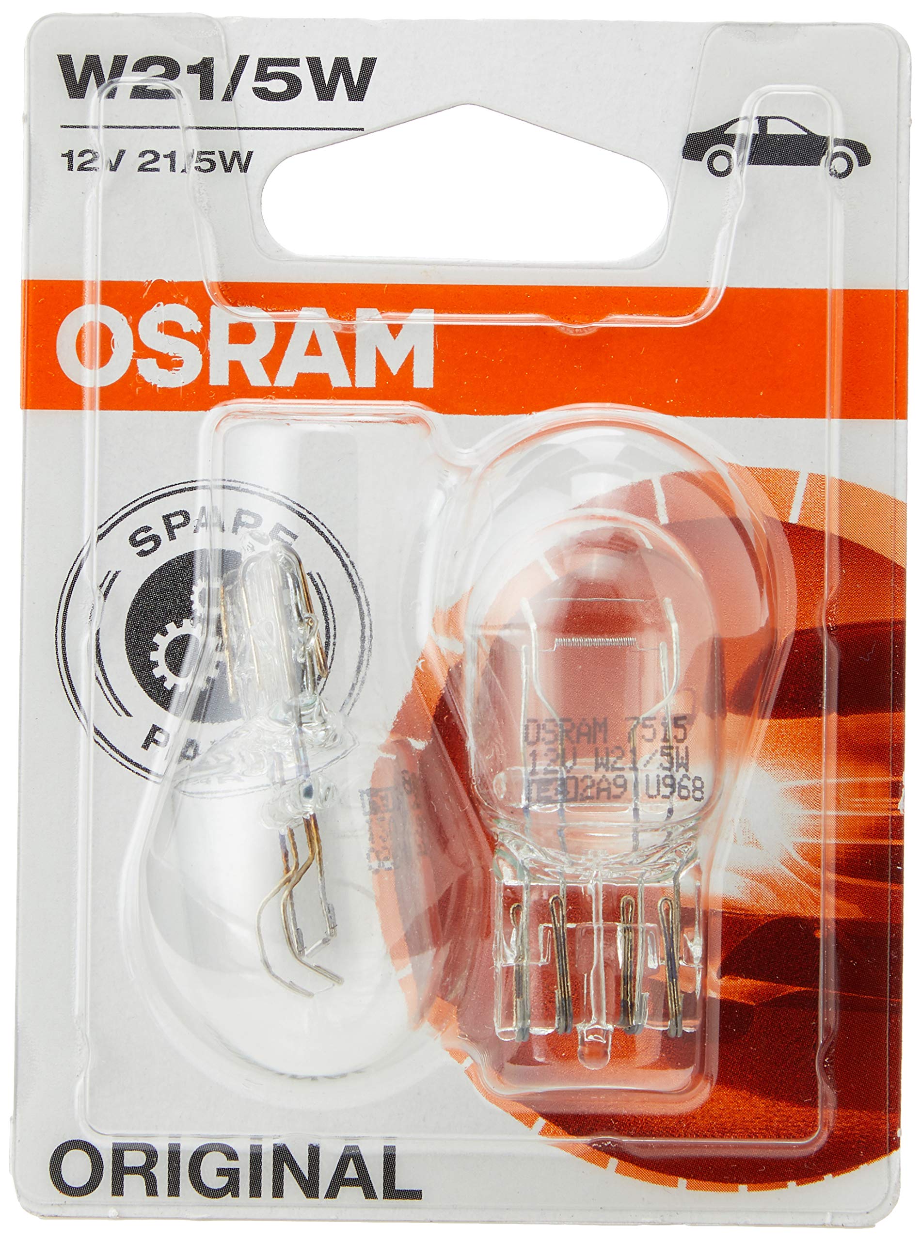 Osram 7515-02B Original Line Halogenlampen 12 V W21/5 W, Set Of 2 von Osram