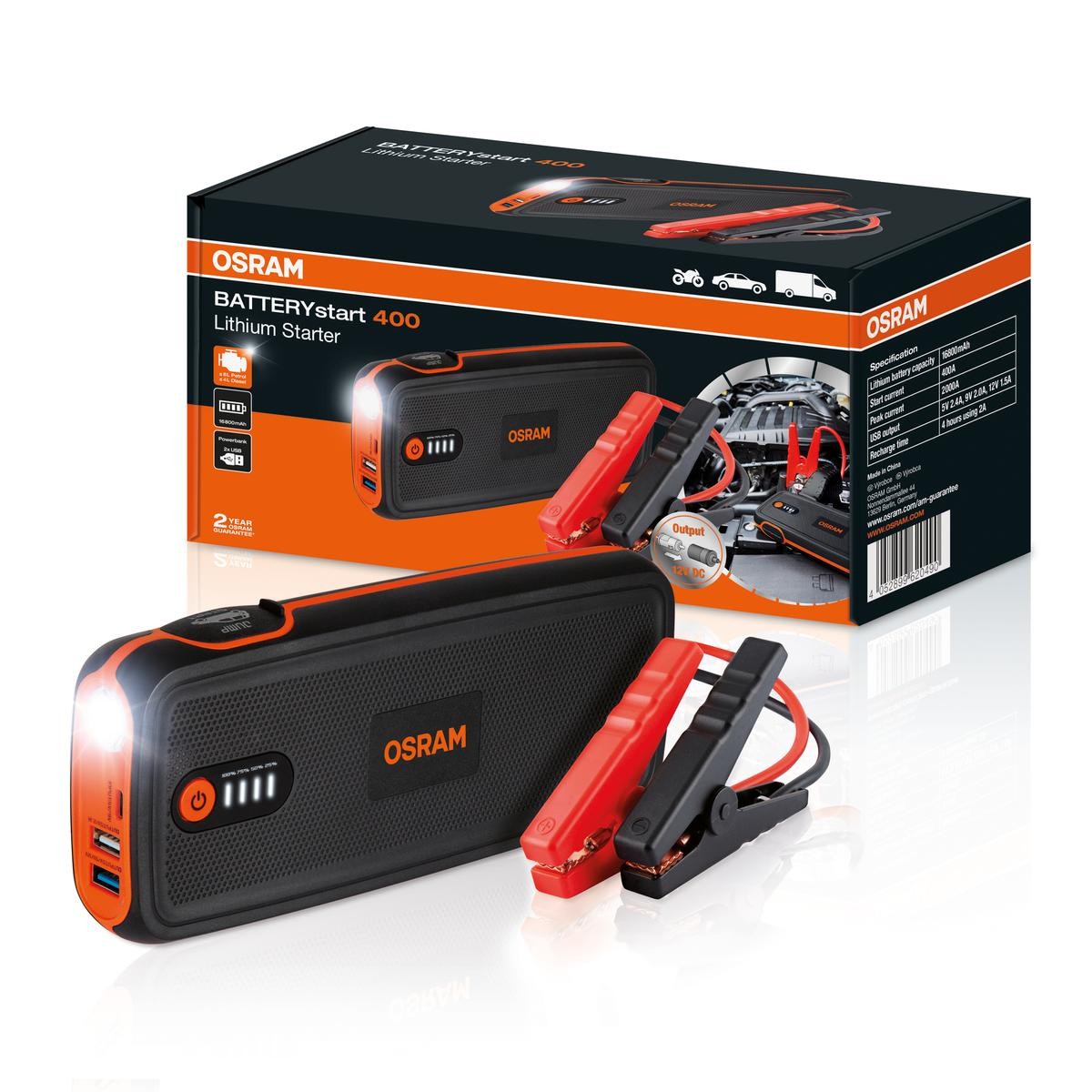 OSRAM Starthilfe Powerbank OBSL400 OSRAM Starthilfe Powerbank OBSL400 von Osram