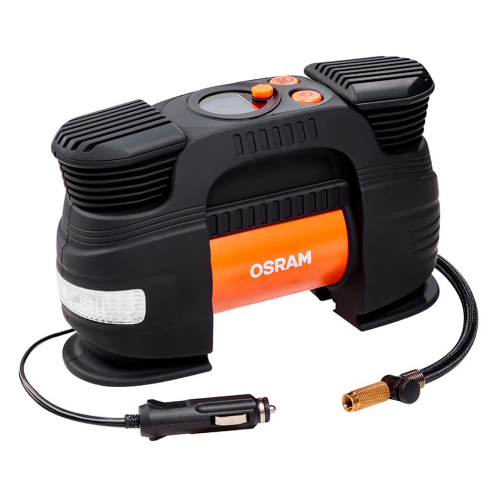 OSRAM TYREinflate 830, 12V DC großer Fahrzeug Reifenfüller, mit Auto-Stopp und LED-Licht,Ventil zum Entleeren der Luft, Stromanschluss über 12-V-Steckdose im Auto, Reifenbefüllung in 2 Minuten OSRAM TYREinflate 830, 12V DC großer Fahrzeug Reifenfüller, mit Auto-Stopp und LED-Licht,Ventil zum Entleeren der Luft, Stromanschluss über 12-V-Steckdose im Auto, Reifenbefüllung in 2 Minuten von Osram