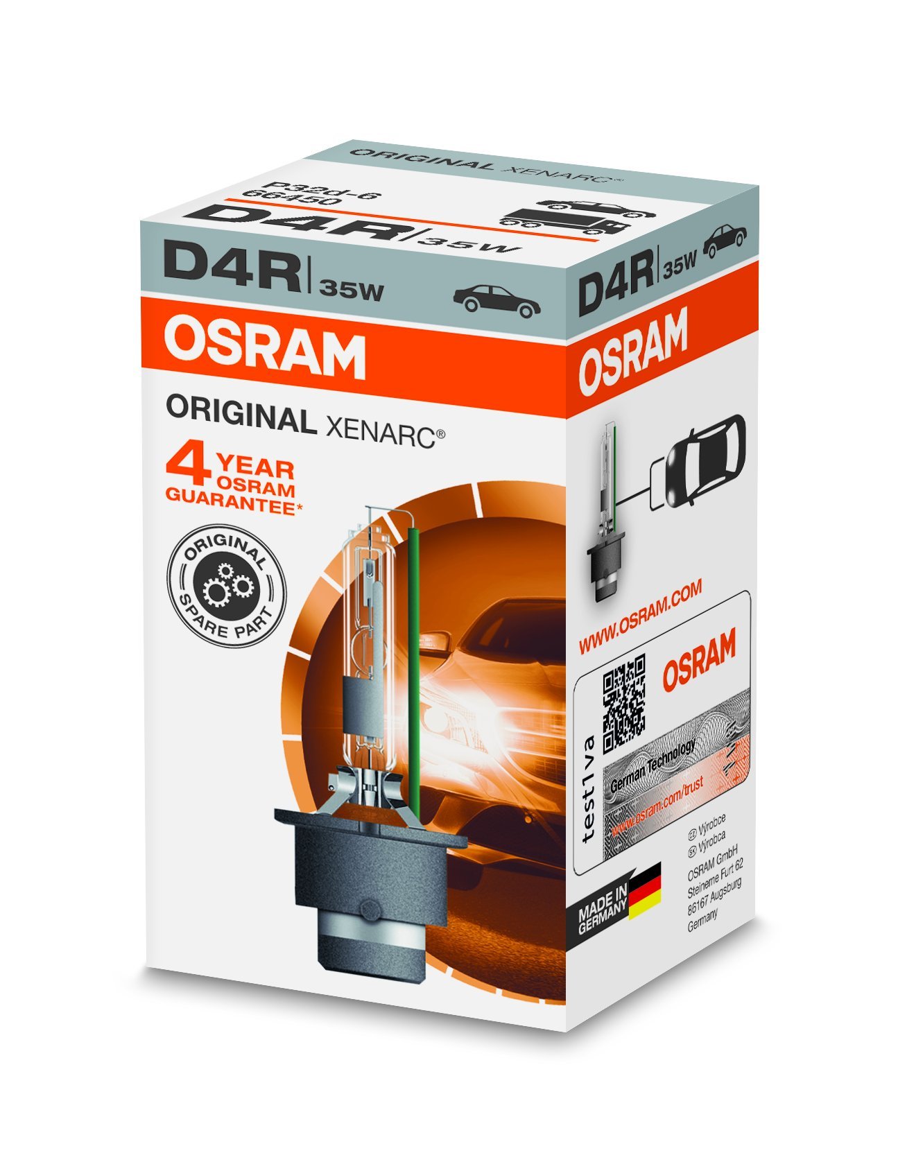 Osram 66450 XENARC Frontscheinwerfer D4R, 1er Faltschachtel, blau-weiß von Osram