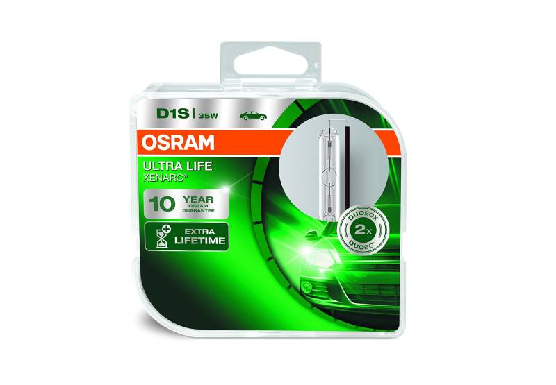 Osram Xenarc ULTRA LIFE D1S HID Xenon-Brenner, Entladungslampe, 66140ULT-HCB, Duobox (2 Stück) von Osram