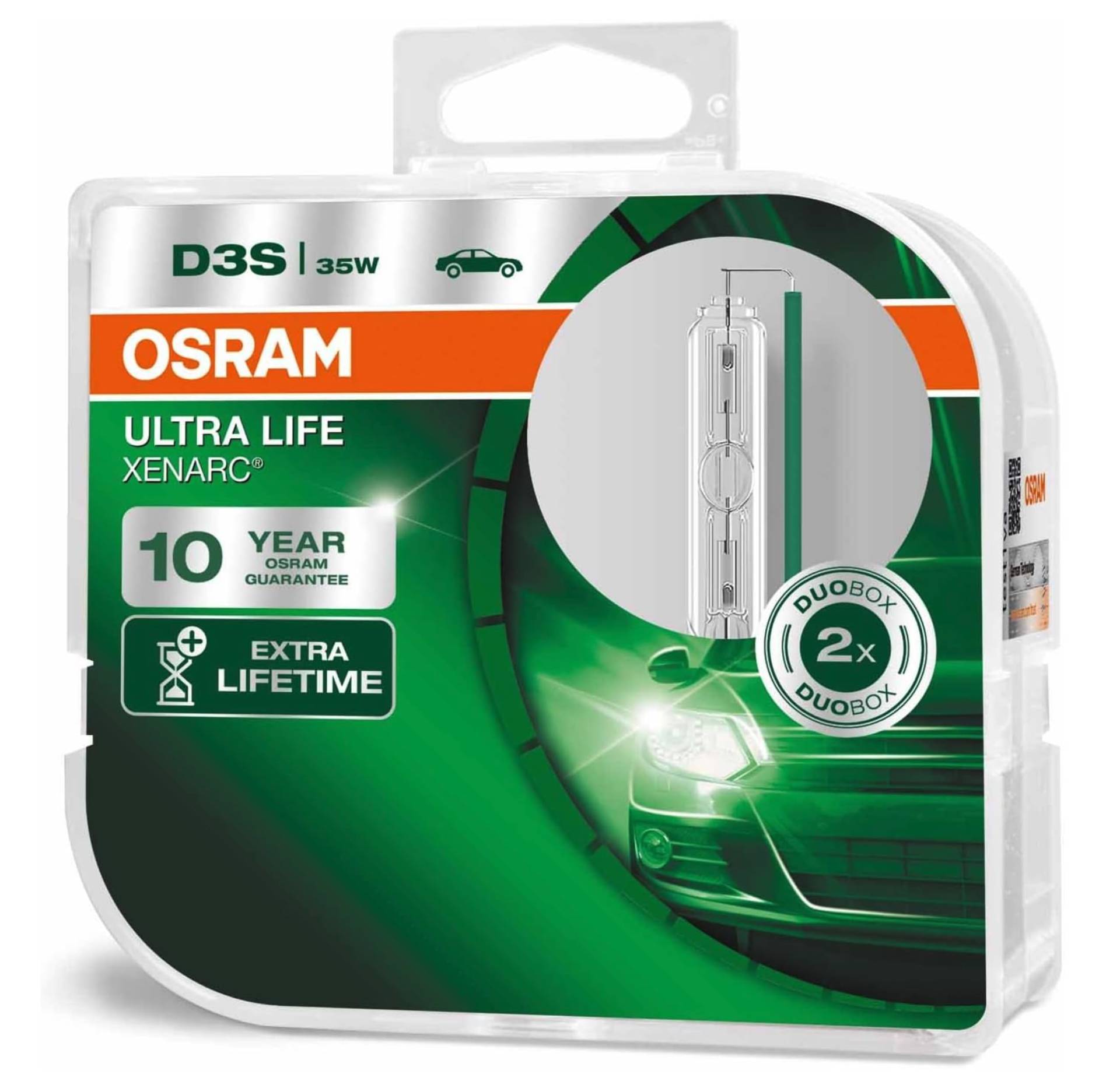Osram XENARC ULTRA LIFE D3S HID Xenon-Brenner, Entladungslampe, 66340ULT-HCB, Duobox (2 Stück) von Osram