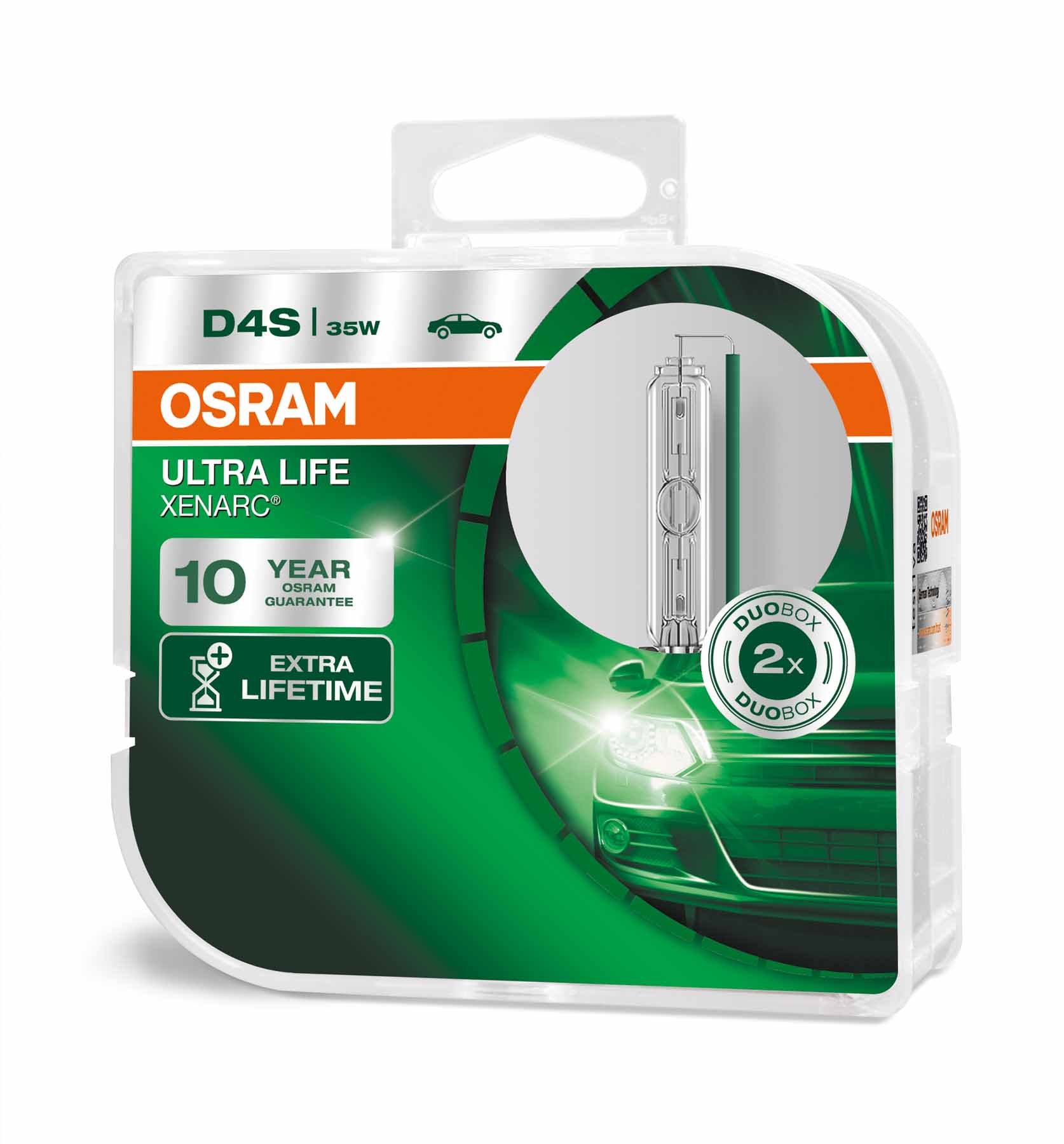 Osram XENARC ULTRA LIFE D4S HID Xenon-Brenner, Entladungslampe, 66440ULT-HCB, Duobox (2 Stück) von Osram