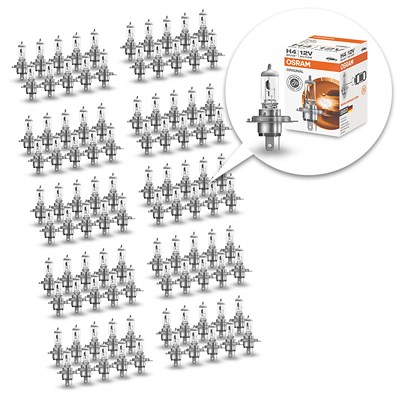 Osram 100x H4 ORIGINAL LINE 12V 55W Faltschachtel [Hersteller-Nr. 64193] von Osram