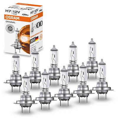 Osram 10x H7 ORIGINAL LINE 12V [Hersteller-Nr. 64210] für Audi, BMW, Hyundai, Kia, Mercedes-Benz, Nissan, Opel, Peugeot, Porsche, Renault, Vauxhall, V von Osram