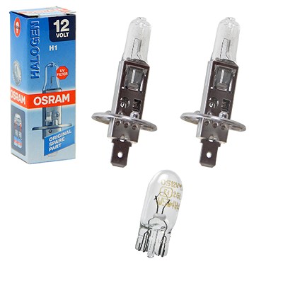 Osram 2x H1 ORIGINAL LINE 12V 55W Faltschachtel+W5W [Hersteller-Nr. 64150] für Ford, Kia, Opel von Osram