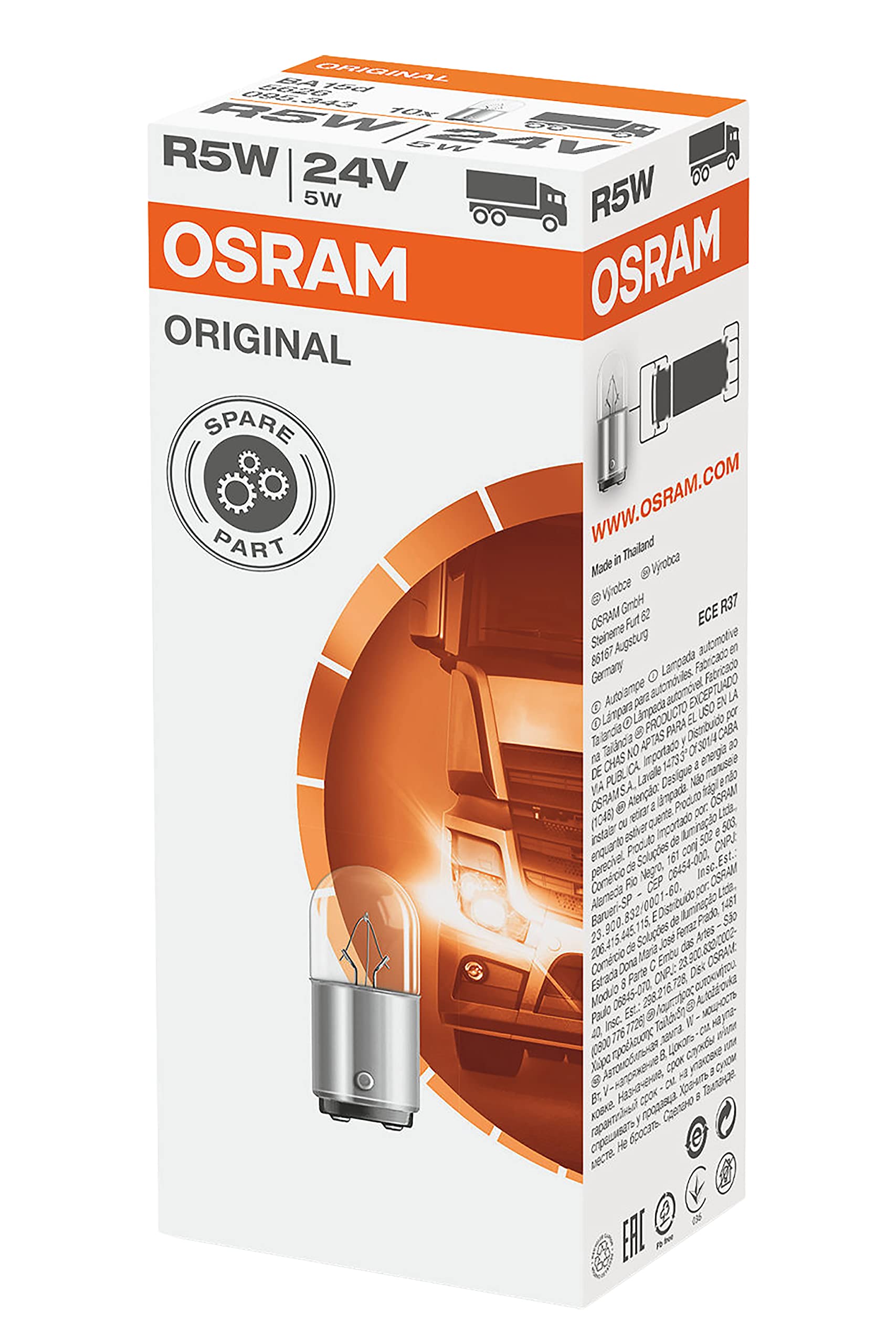Osram 5626 Original 24V 5W Metallsockel Osram 5626 Original 24V 5W Metallsockel von Osram