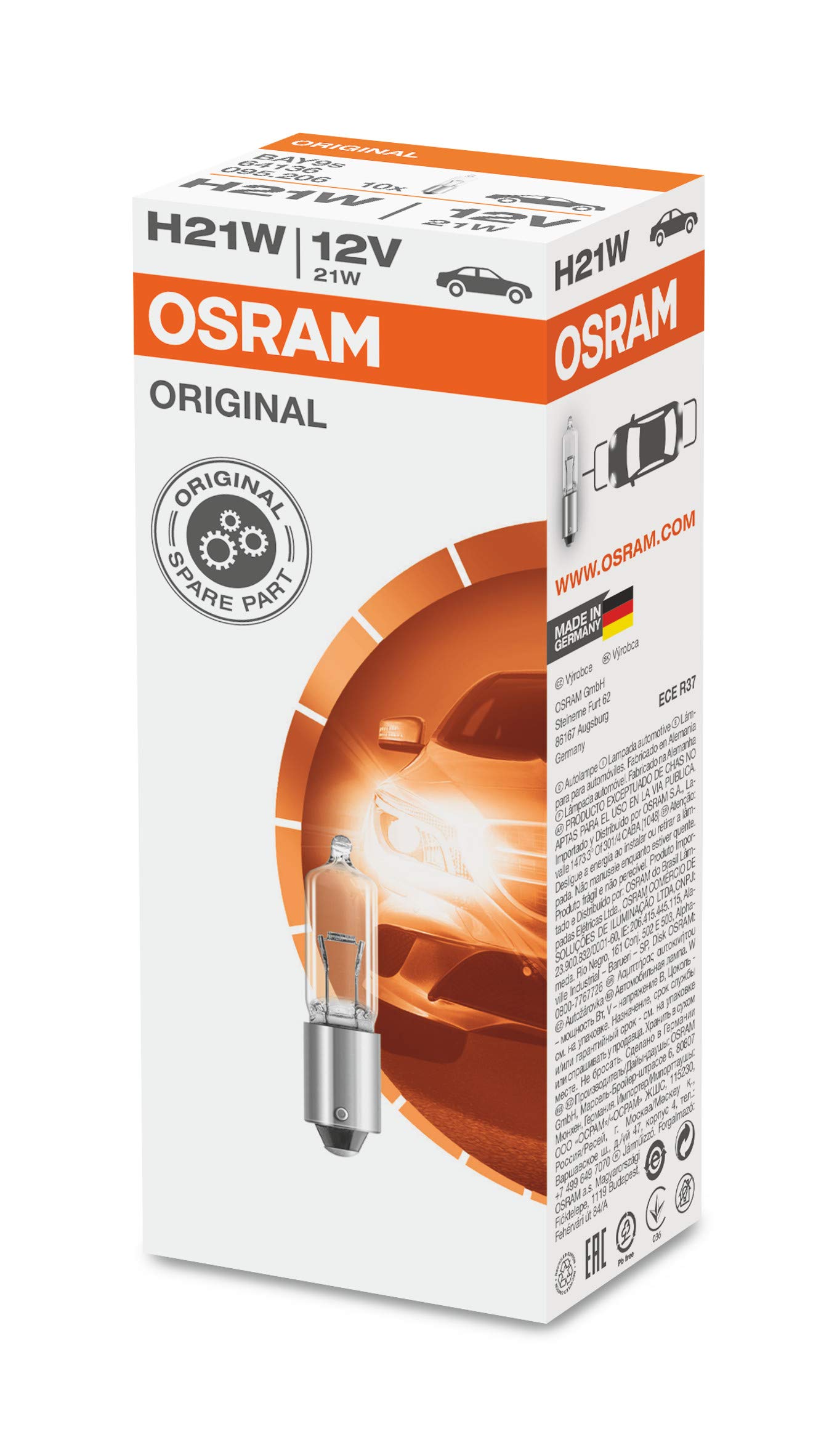Osram 64136 Original Innenbeleuchtung H21W, 12V von Osram