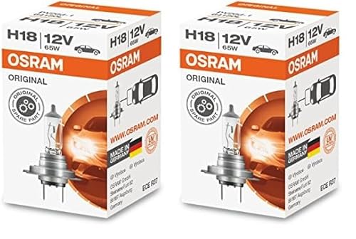 Osram 64180L Halogen-Scheinwerferlampe, H18, 12V PKW, Faltschachtel (Packung mit 2) von Osram