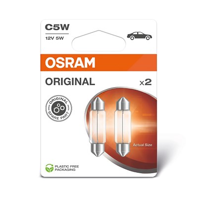 Osram C5W ORIGINAL Glühlampe 2er Blister [Hersteller-Nr. 6418] für Abarth, Alfa Romeo, Alpina, Audi, Austin, Autobianchi, BMW, Cagiva, Chevrolet, Chry von Osram