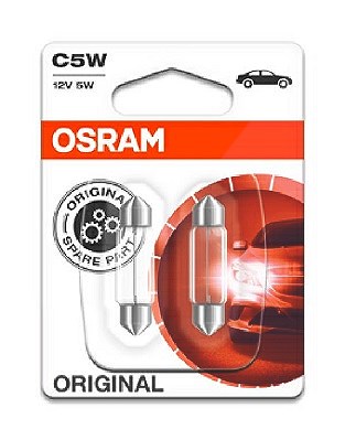 Osram C5W Original Soffittenlampe [Hersteller-Nr. 6418-02B] für Abarth, Alfa Romeo, Alpina, Audi, Austin, Autobianchi, BMW, Cagiva, Chevrolet, Chrysle von Osram