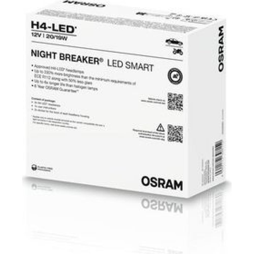 Osram H4 NIGHT BREAKER LED SMART +330% StVZO-Konforme Werkstatt Profi-Set 2St Osram H4 NIGHT BREAKER LED SMART +330% StVZO-Konforme Werkstatt Profi-Set 2St von Osram