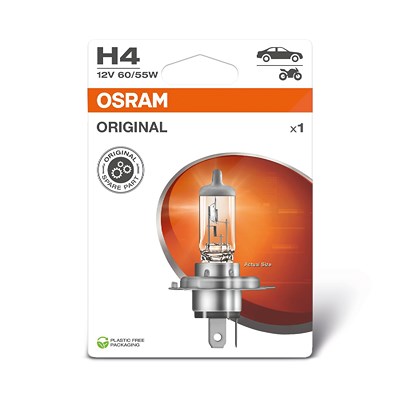 Osram H4 ORIGINAL Glühlampe [Hersteller-Nr. 64193] für Alfa Romeo, Audi, Autobianchi, Chevrolet, Chrysler, Citroën, Dacia, Daewoo, Daihatsu, Dodge, Fi von Osram