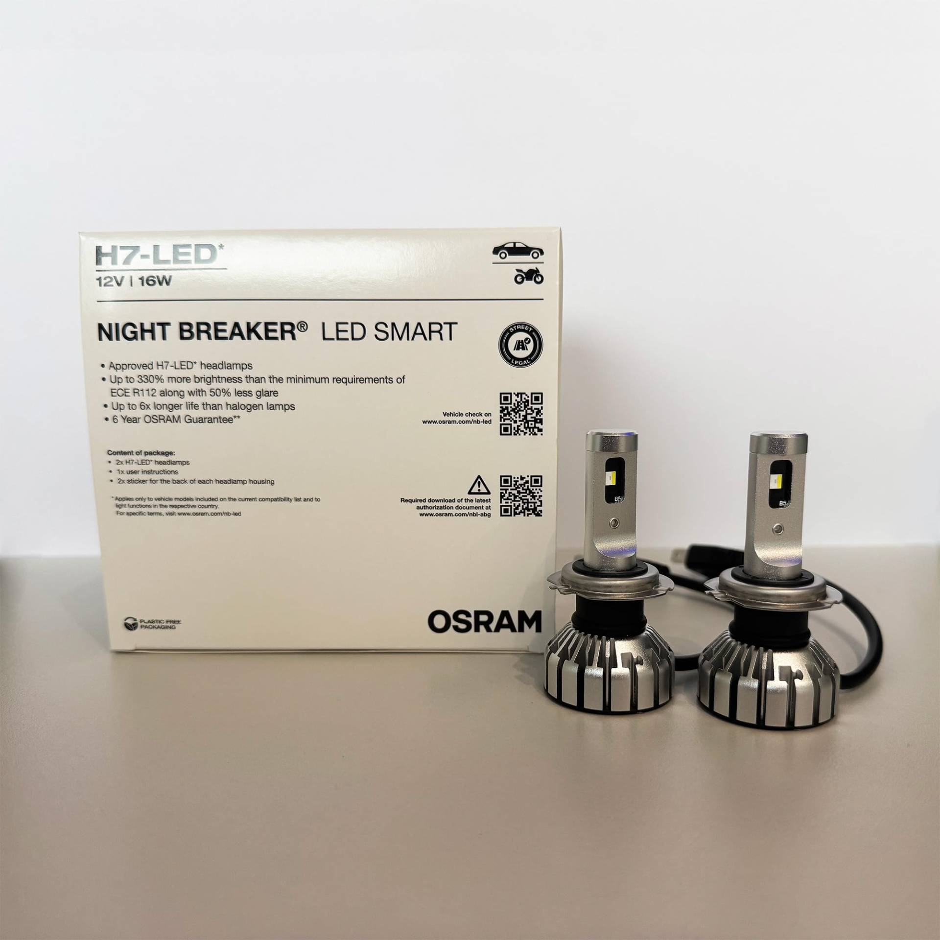 Osram H7 NIGHT BREAKER LED SMART +330% StVZO-Konforme Werkstatt Profi-Set 2St Osram H7 NIGHT BREAKER LED SMART +330% StVZO-Konforme Werkstatt Profi-Set 2St von Osram