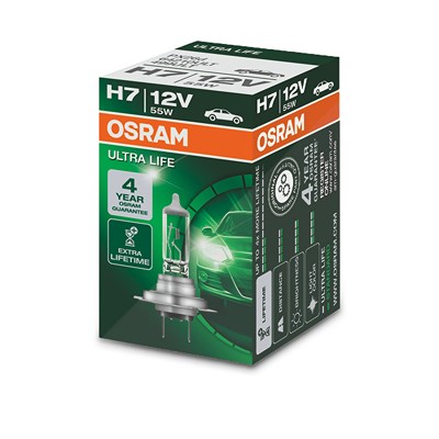 Osram H7 ULTRA LIFE Faltschachtel [Hersteller-Nr. 64210ULT] für Abarth, Alfa Romeo, Alpina, Audi, BMW, Byd, Chery, Chevrolet, Chrysler, Citroën, Dacia von Osram