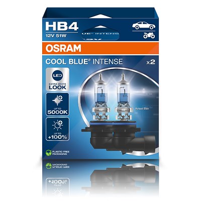 Osram HB4 COOL BLUE INTENSE Glühlampe DUOBOX [Hersteller-Nr. 9006CBN-2HB] von Osram