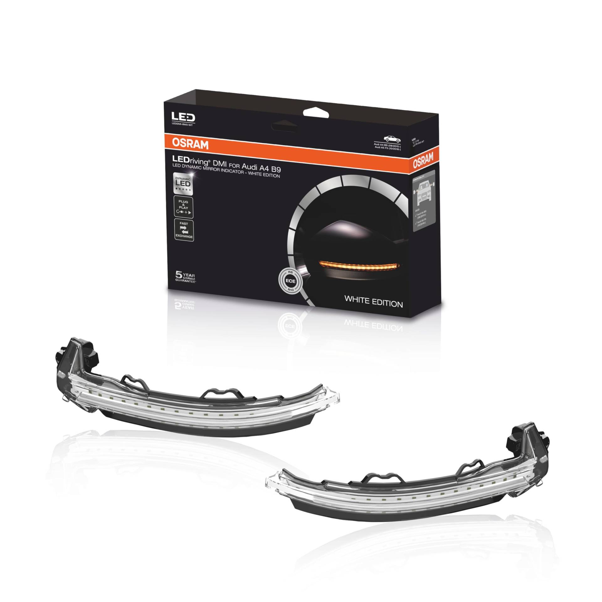 Osram LEDDMI 8W0 WT S LEDriving dynamischer LED Spiegelblinker - White Edition, Set of 2 Osram LEDDMI 8W0 WT S LEDriving dynamischer LED Spiegelblinker - White Edition, Set of 2 von Osram