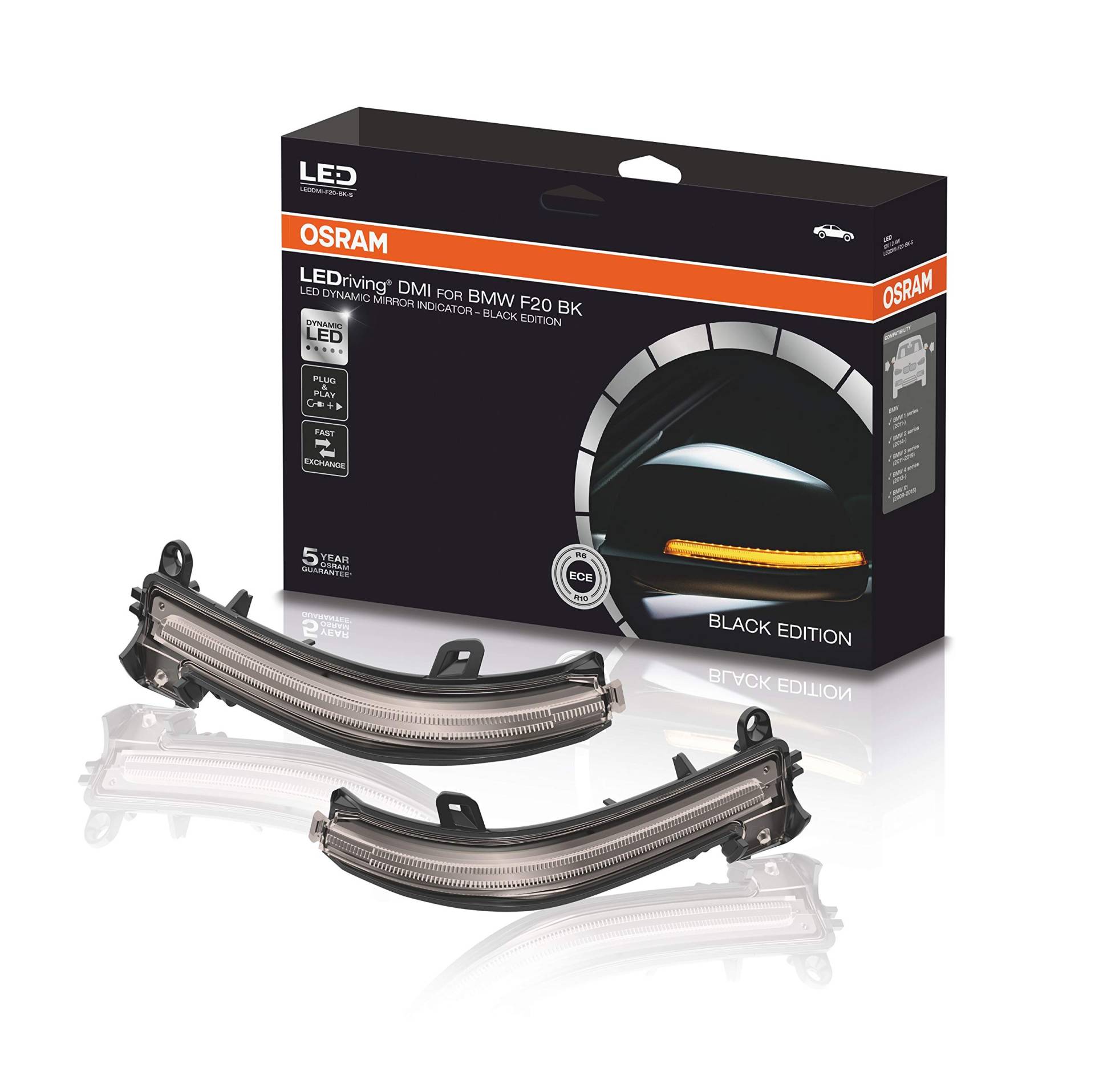 Osram LEDDMI F20 BK S LEDriving dynamischer Spiegelblinker - Black Edition, Set of 2 von Osram