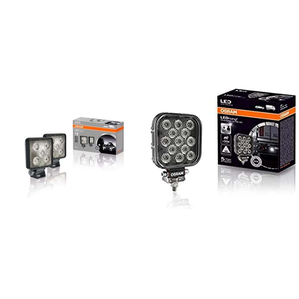 Osram LEDriving CUBE VX70-WD, OFF ROAD LED Zusatzscheinwerfer für Nahfeldbeleuchtung, Wide, 550 Lumen, Lichtstrahl bis zu 43 m, (2 Stk) & LEDDL109-WD quadratischer Rückfahrscheinwerfer 13 von Osram