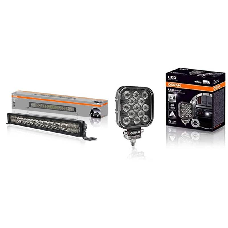Osram LEDriving LEDDL118-CB LIGHTBAR VX500-CB, Zusatzscheinwerfer & LEDDL109-WD Quadratischer Rückfahrscheinwerfer für PKW & LKW, Mit ECE Zulassung, 13 Stück von Osram