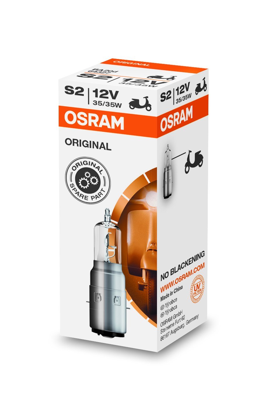 Osram MOTORCYCLE LAMPS S2, 64327, 12V, 1er Faltschachtel von Osram