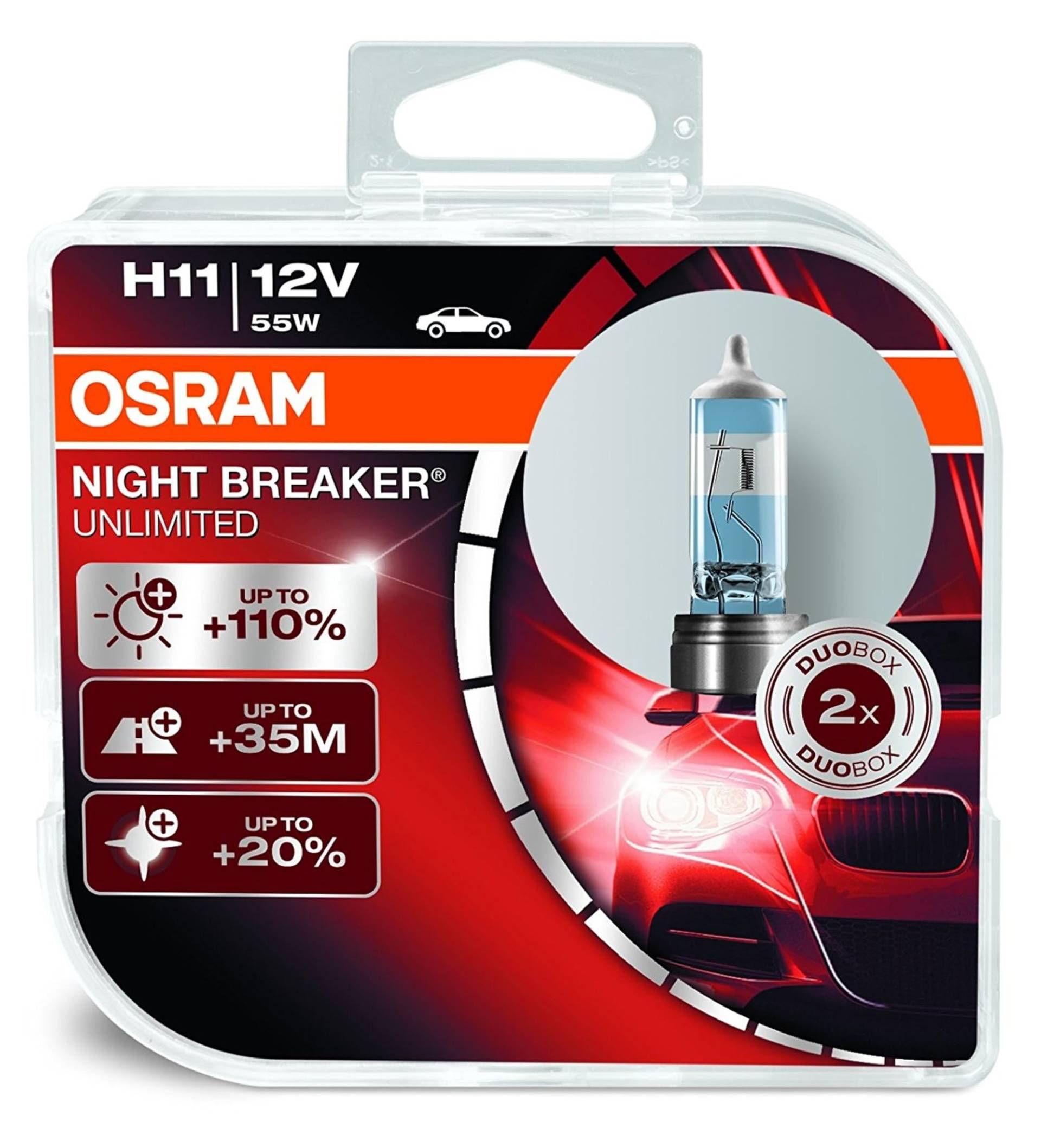 Osram NIGHT BREAKER UNLIMITED H11 Nebelleuchte, 64211NBU-HCB, 12V, Duo Box Osram NIGHT BREAKER UNLIMITED H11 Nebelleuchte, 64211NBU-HCB, 12V, Duo Box von Osram