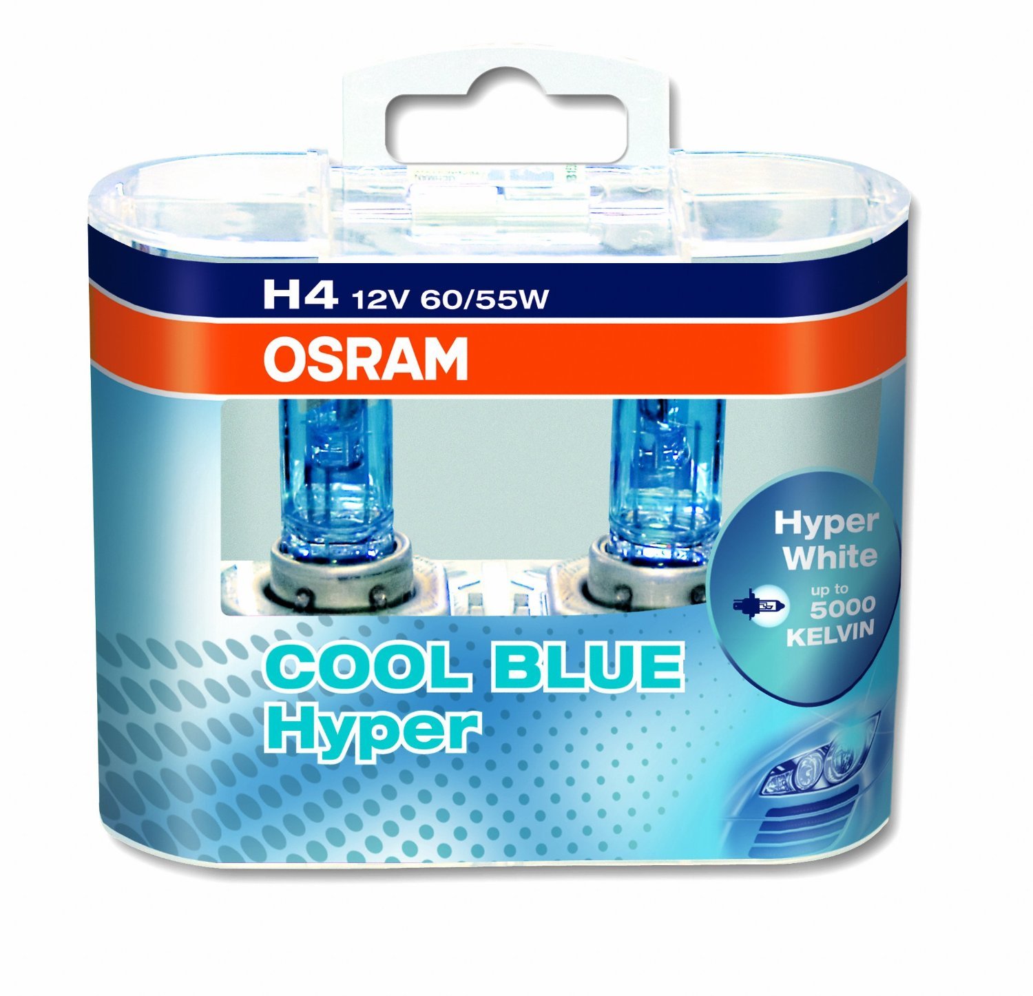 Osram OFF ROAD HYPER H4, Halogen-Schweinwerferlampe, 5000K, 62193-HCB, 12V, Duobox von Osram
