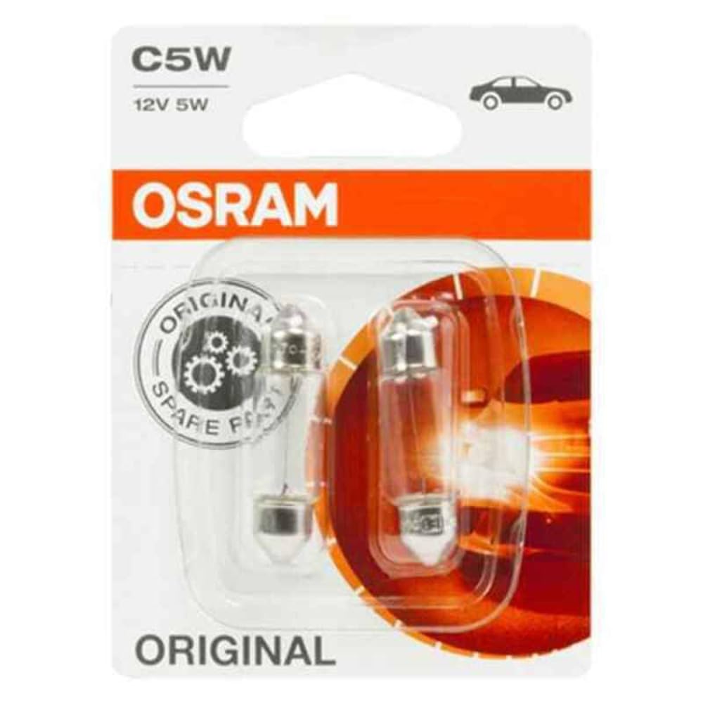 OSRAM 6418-02B Glühlampe Original Sv8,5-8 12V 5W, 2er-Set, Medium von Osram