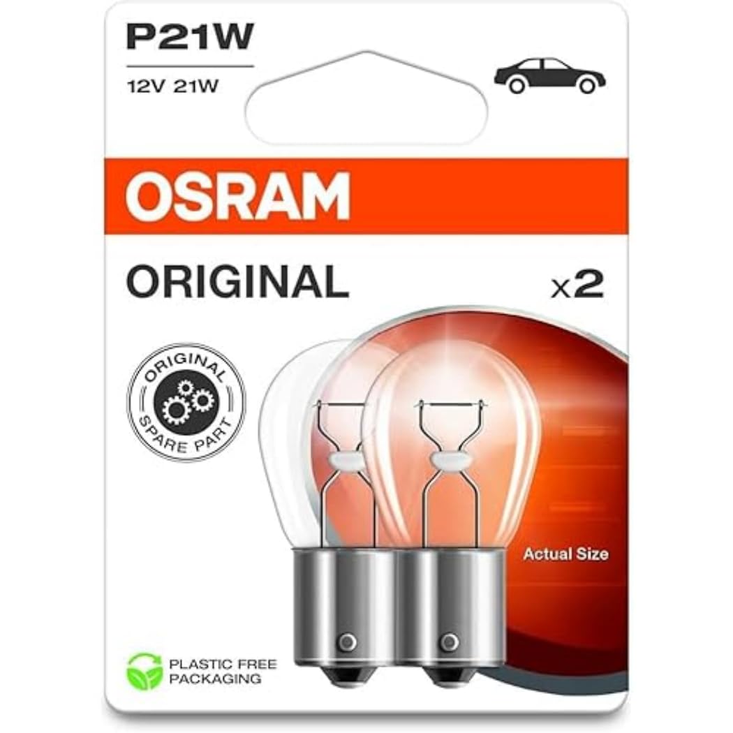 Osram ORIGINAL LINE 12V, Lampen mit Metallsockeln, P21W, Doppelblister, 2 Lampen, white Osram ORIGINAL LINE 12V, Lampen mit Metallsockeln, P21W, Doppelblister, 2 Lampen, white von Osram