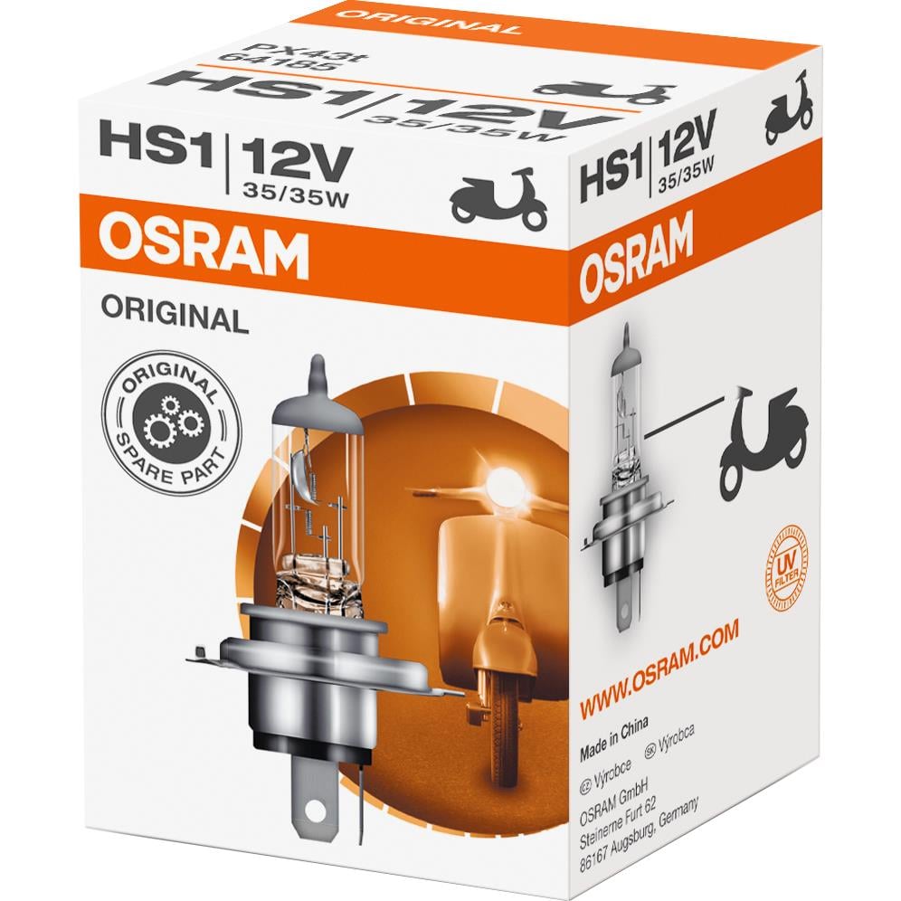 Osram Original Leuchtmittel HS1 12V, 35/35W Stecksockel PX43t Osram Original Leuchtmittel HS1 12V, 35/35W Stecksockel PX43t von Osram