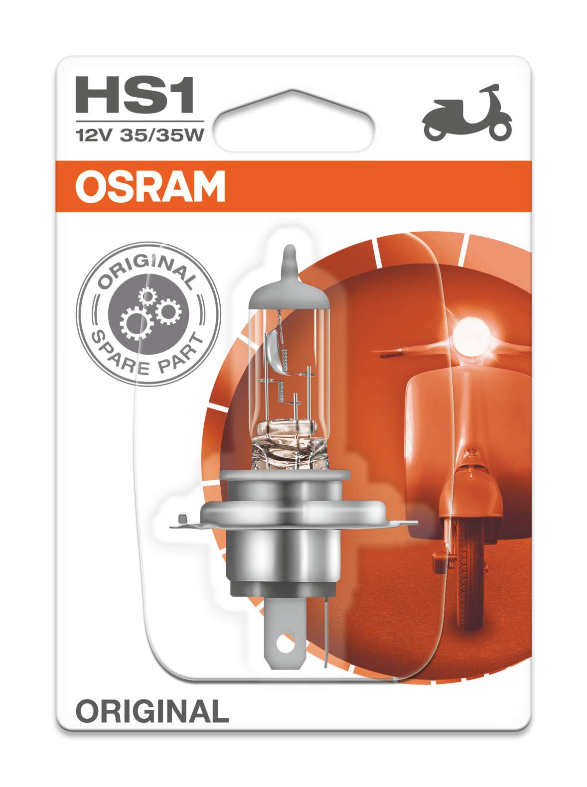 Osram Original Line 64185-01B, Motorrad Halogenlampe HS1 (1 Stück im Blister) von Osram