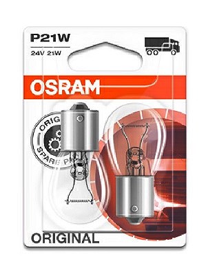 Osram P21W Original Line Glühlampe LKW Doppelblister [Hersteller-Nr. 7511-02B] für Iveco, Mercedes-Benz, Renault Trucks von Osram