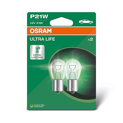 Osram P21W ULTRALIFE Glühlampe [Hersteller-Nr. 7506ULT-2BL] von Osram