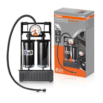 Osram TYREinflate 20 ESSENTIAL - Fußluftpumpe für PKW-Reifen [Hersteller-Nr. OFP20ESN] von Osram